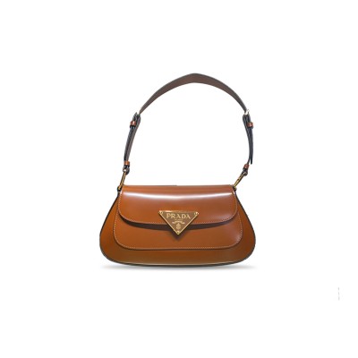 PRADA BRUSHED LEATHER SHOULDER BAG 1BD345 (24*11*4cm) PRADA BRUSHED LEATHER SHOULDER BAG 1BD345 (24*11*4cm)